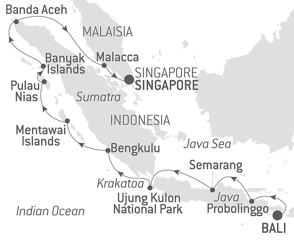 Islands, cities and volcanoes of Indonesia