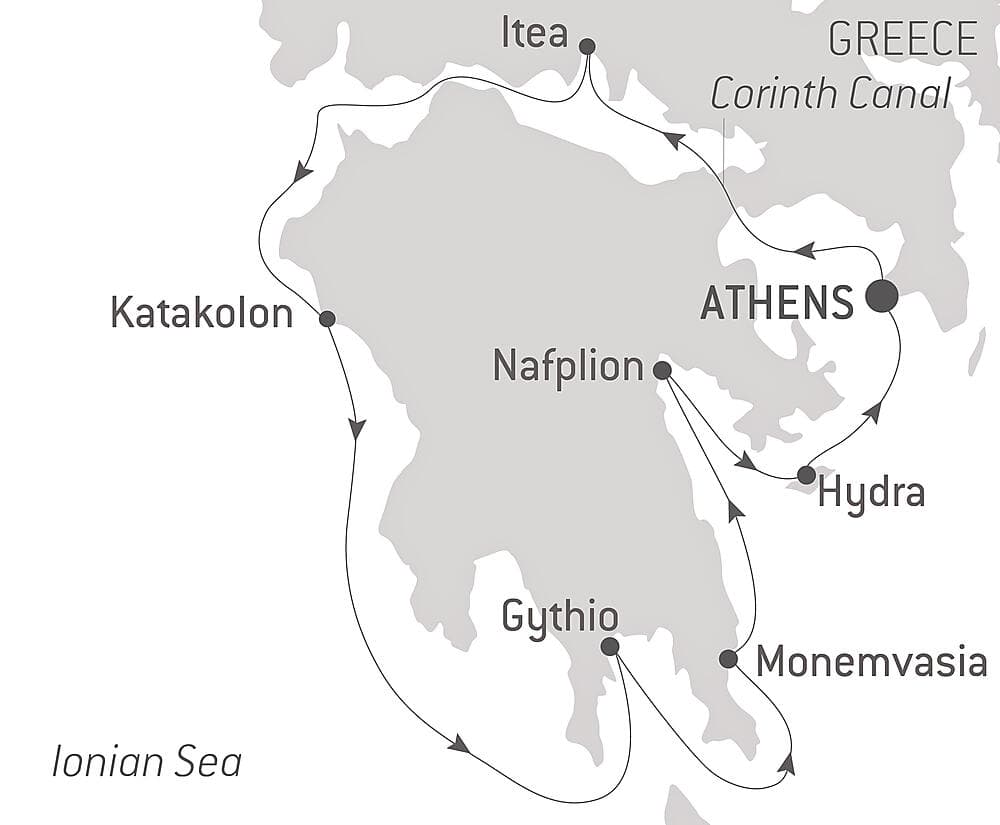 Landscapes and historic sites of the Peloponnese