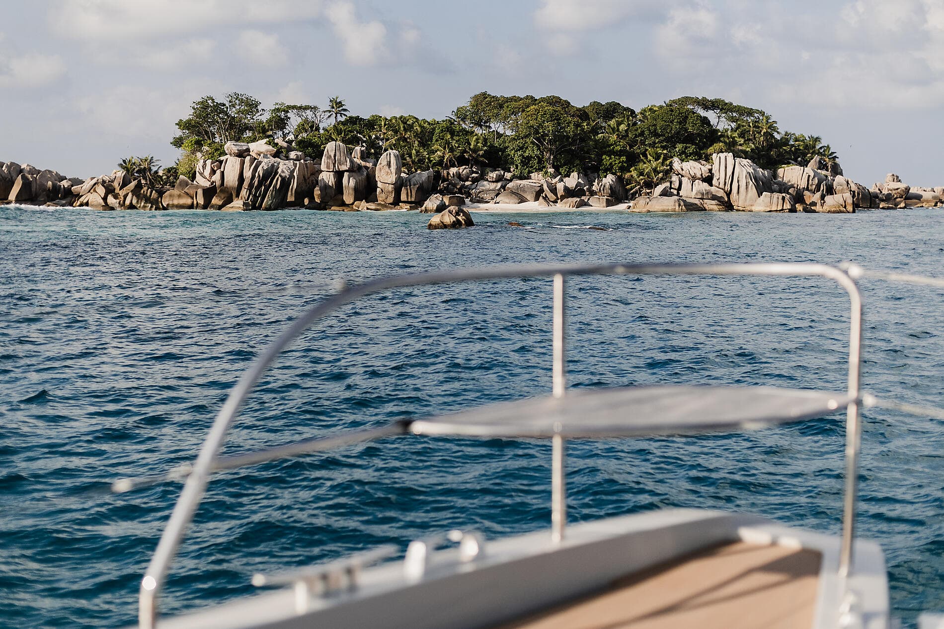 The Seychelles, under sail aboard the Spirit of Ponant