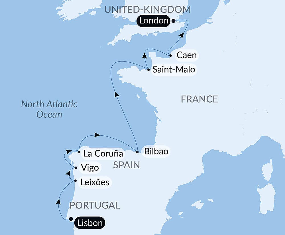 Lisbon to London: Cruising Europe's Western Shores – with Smithsonian Journeys null