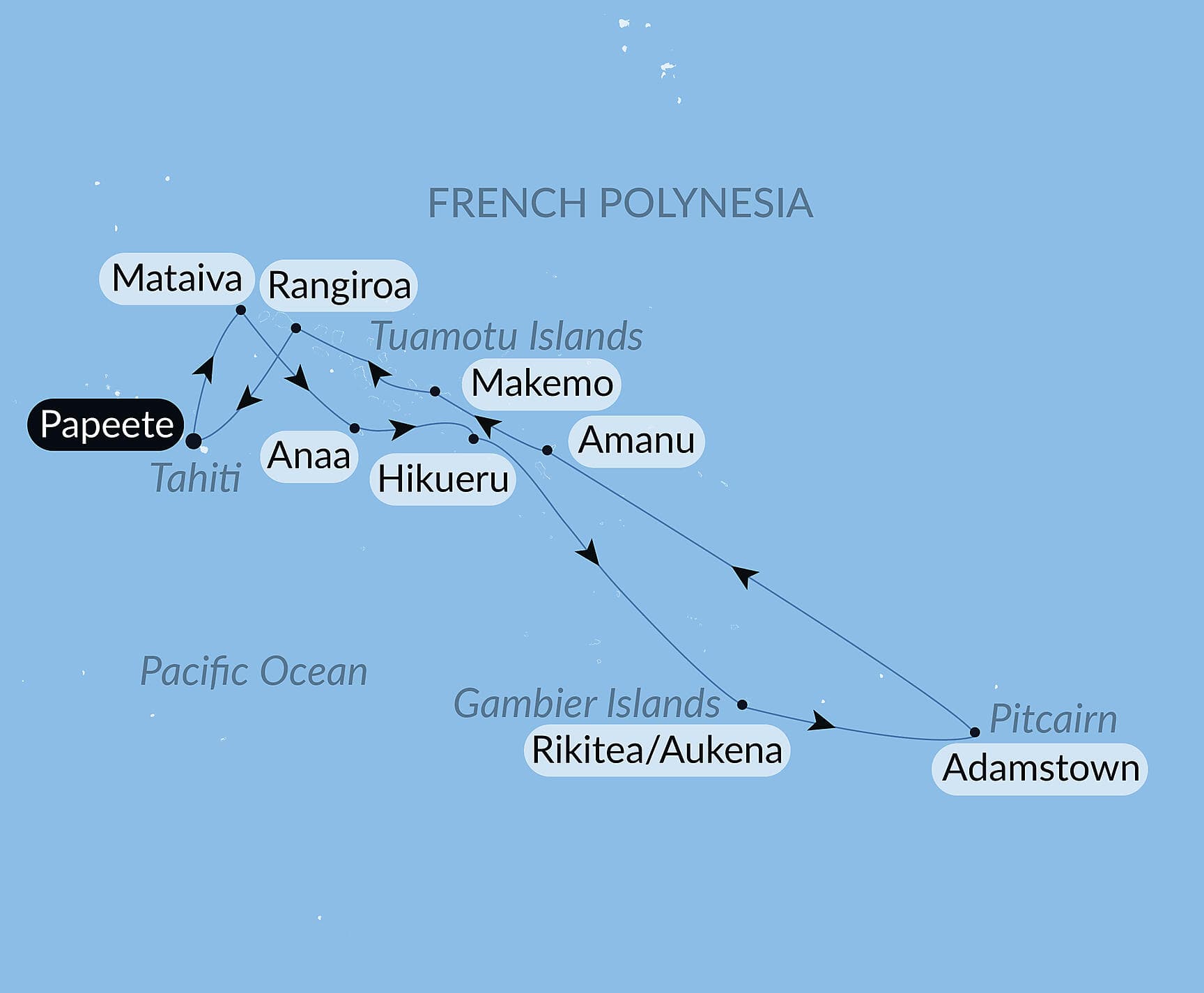 From French Polynesia to Pitcairn Island