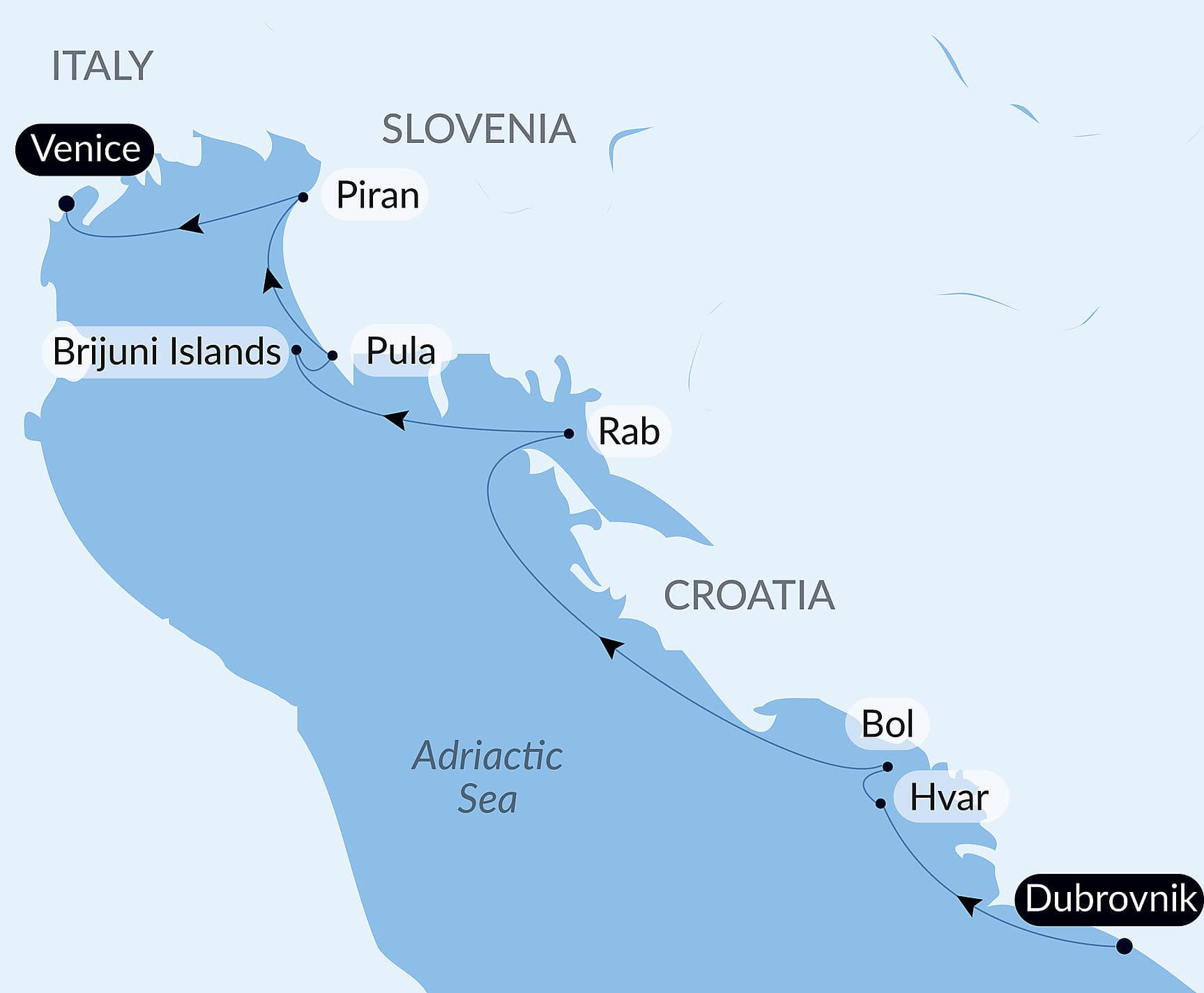 Cities and splendours of the Adriatic