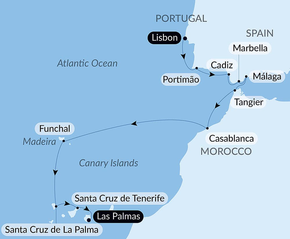 Lisbon to the Canary Islands by Sea: Spain, Morocco, & Atlantic Isles – with Smithsonian Journeys null
