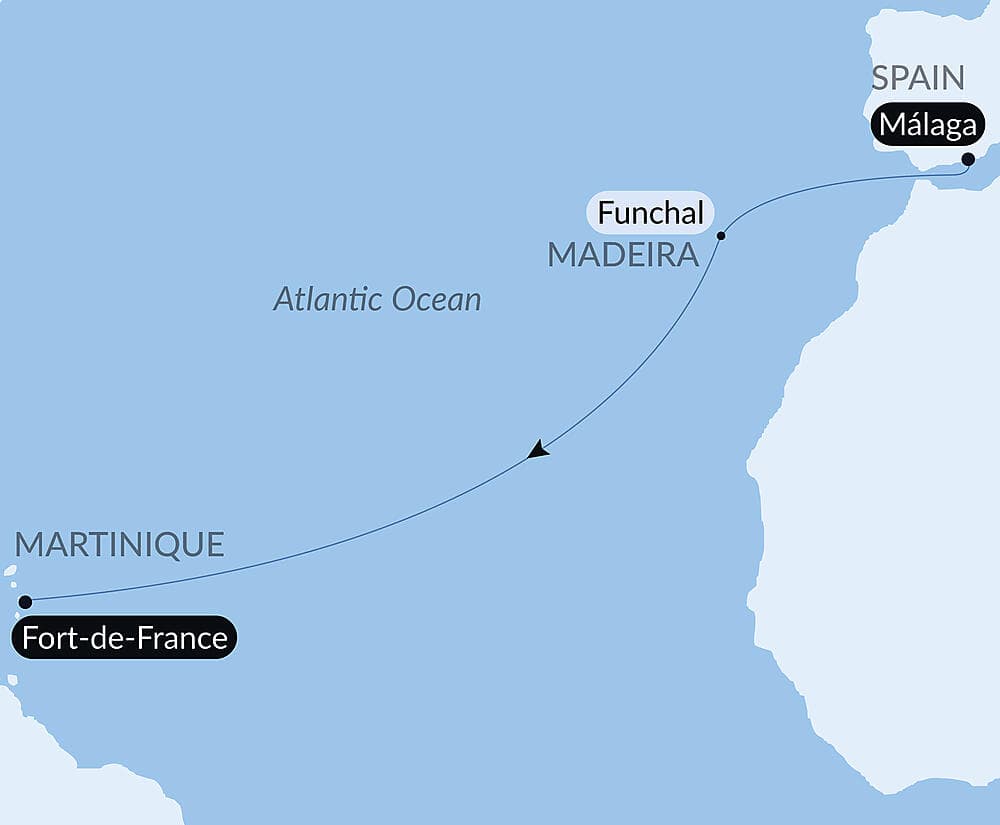 Ocean Voyage: Malaga - Fort de France